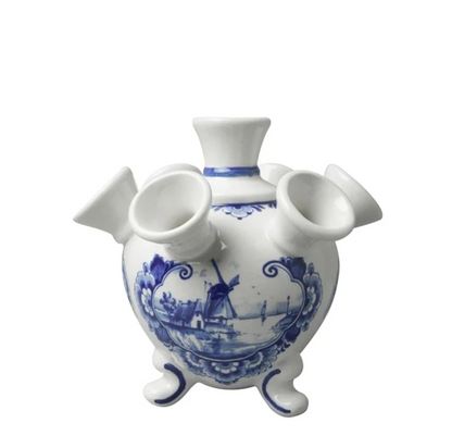 Dutch Tulip Vase on legs with windmill (small)